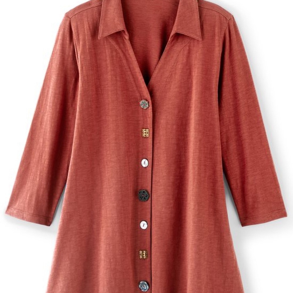 Soft Surroundings Mixed Button Danielle Tunic - Picture 12 of 13